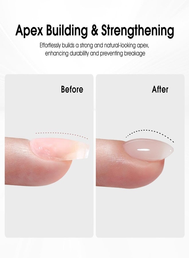 CANNI Builder Nail Gel Polish, 8 in 1 Clear Builder for Nails Strengthener Gel Polish Thickening Extension for Beginners DIY Home Salon Manicure - Image 4